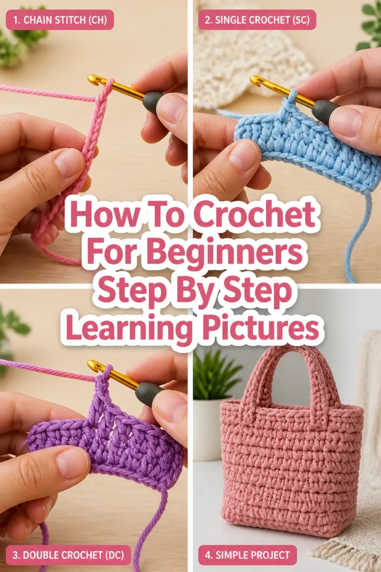 🧶 How To Crochet For Beginners Step By Step Learning Pictures