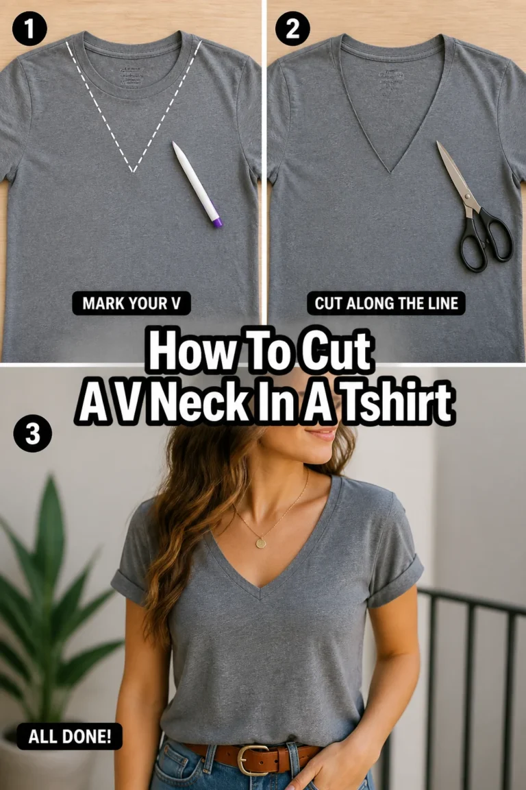 ✂️ How To Cut A V Neck In A Tshirt