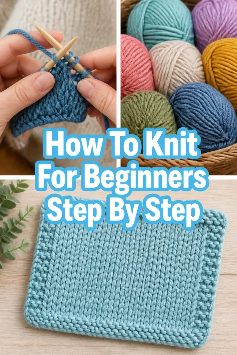 🧶 How To Knit For Beginners Step By Step