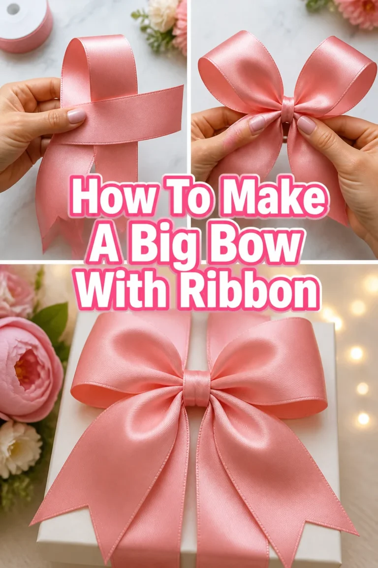 🎀 How To Make A Big Bow With Ribbon