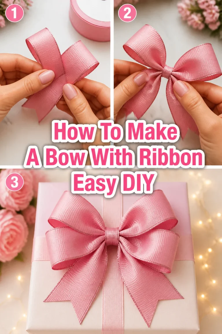 🎀 How To Make A Bow With Ribbon Easy DIY