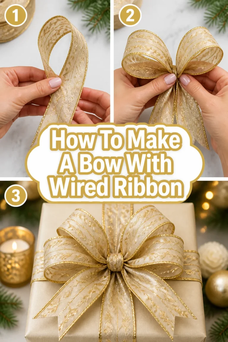 🎀 How To Make A Bow With Wired Ribbon
