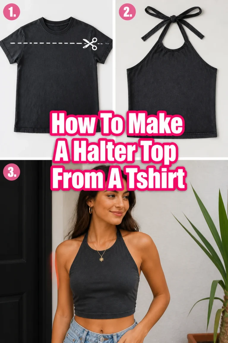 How To Make A Halter Top From A Tshirt