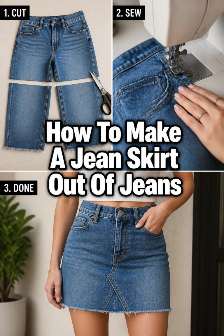 🧵 How To Make A Jean Skirt Out Of Jeans