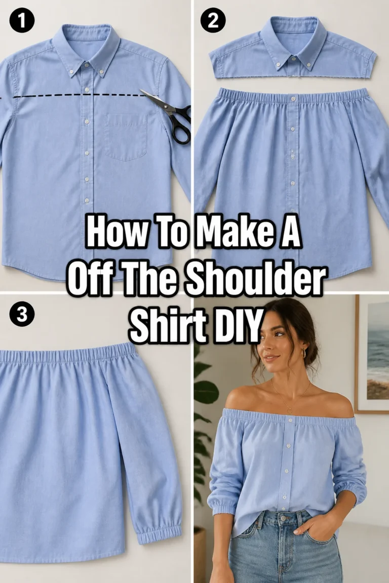 👚 How To Make A Off The Shoulder Shirt DIY