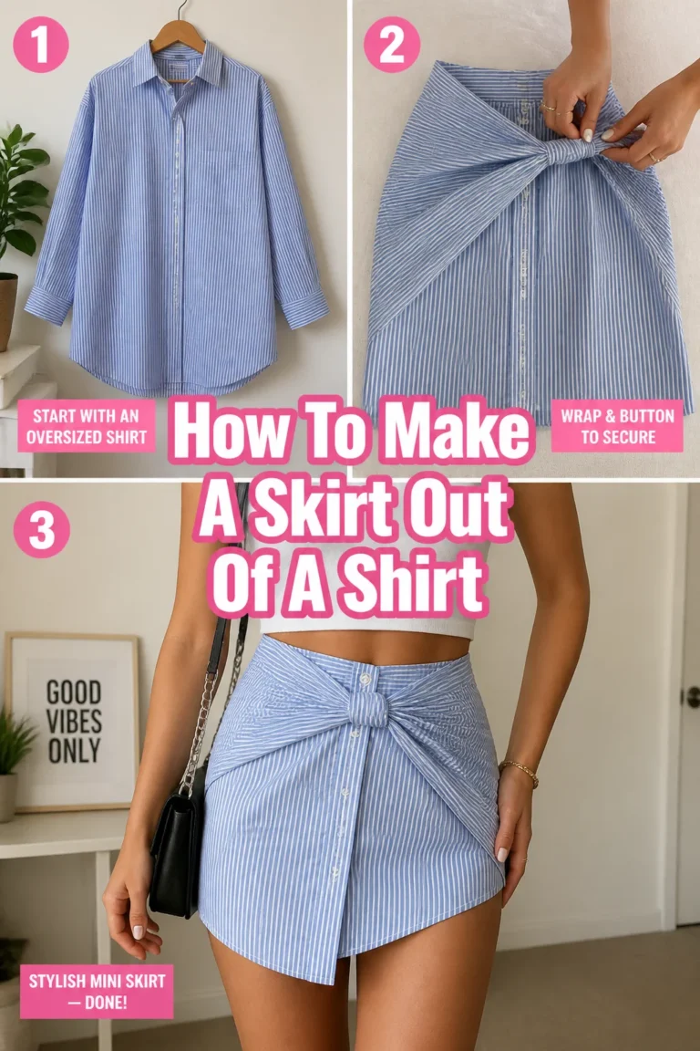 🧵 How To Make A Skirt Out Of A Shirt