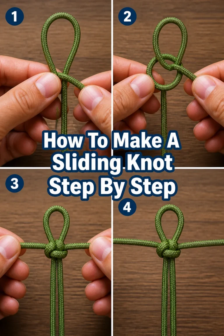 🧵 How To Make A Sliding Knot Step By Step