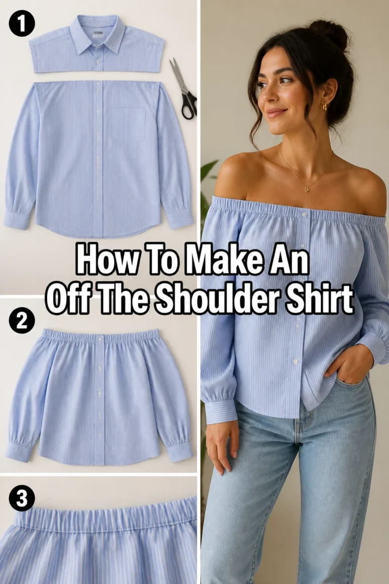 👚 How To Make An Off The Shoulder Shirt