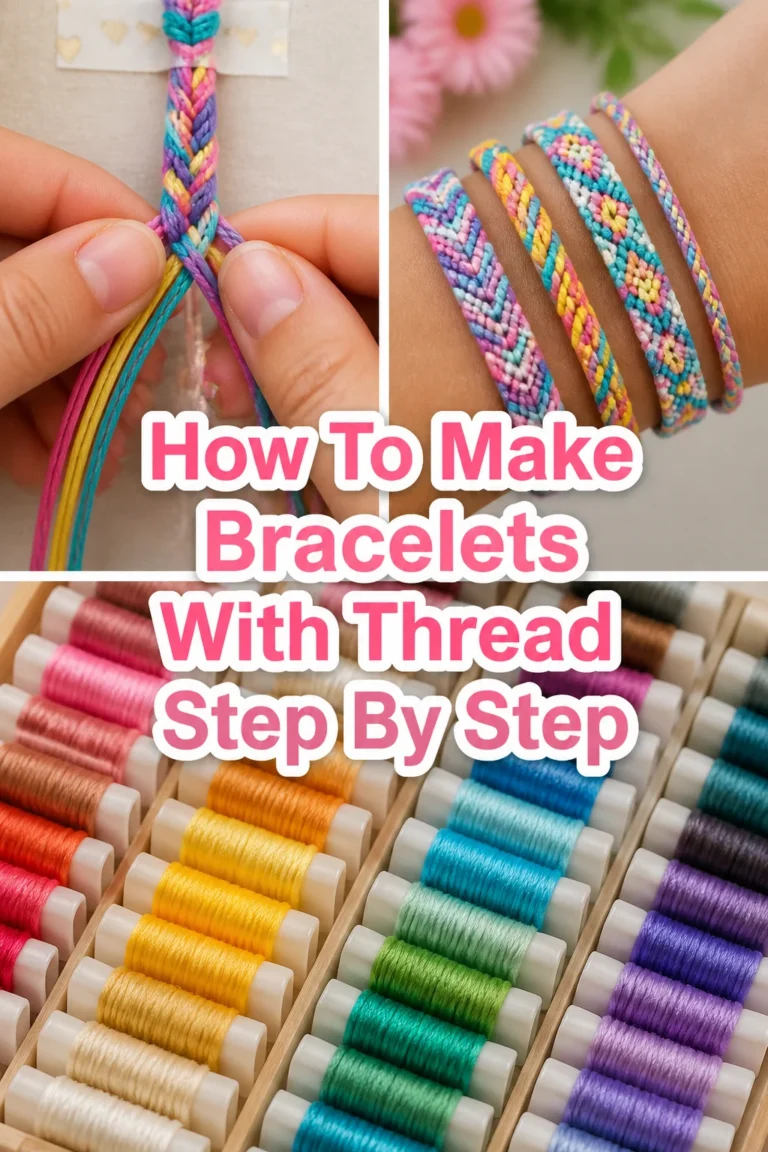 🧵 How To Make Bracelets With Thread Step By Step