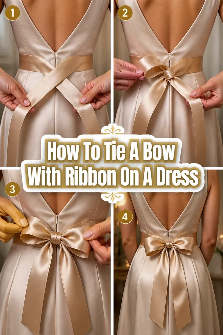 How To Tie A Bow With Ribbon On A Dress