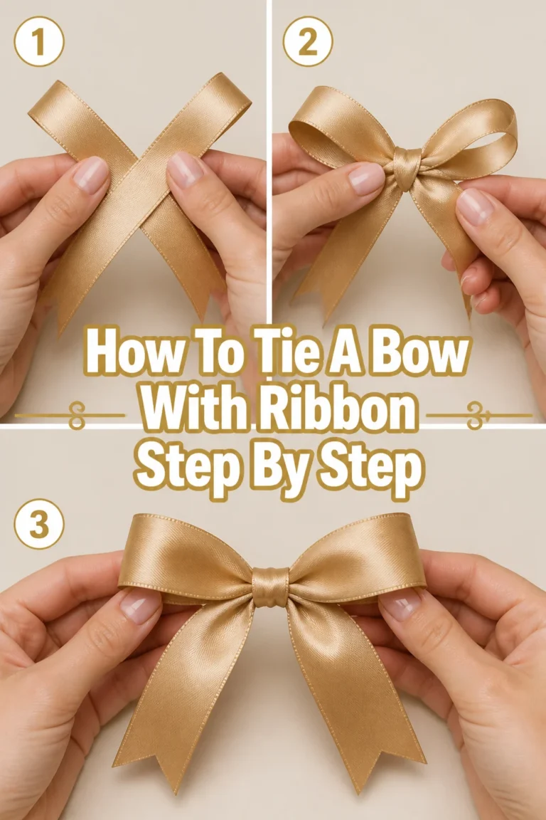 🎀 How To Tie A Bow With Ribbon Step By Step