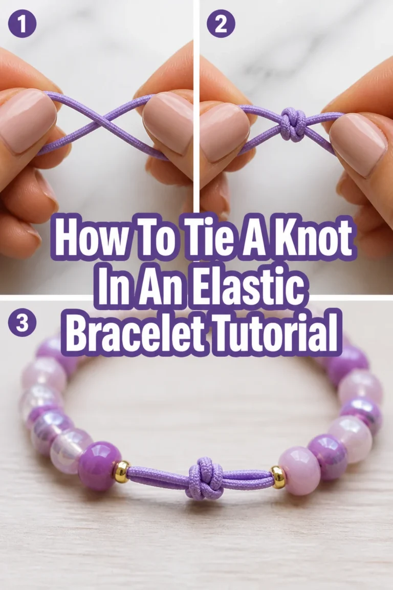 How To Tie A Knot In An Elastic Bracelet Tutorial