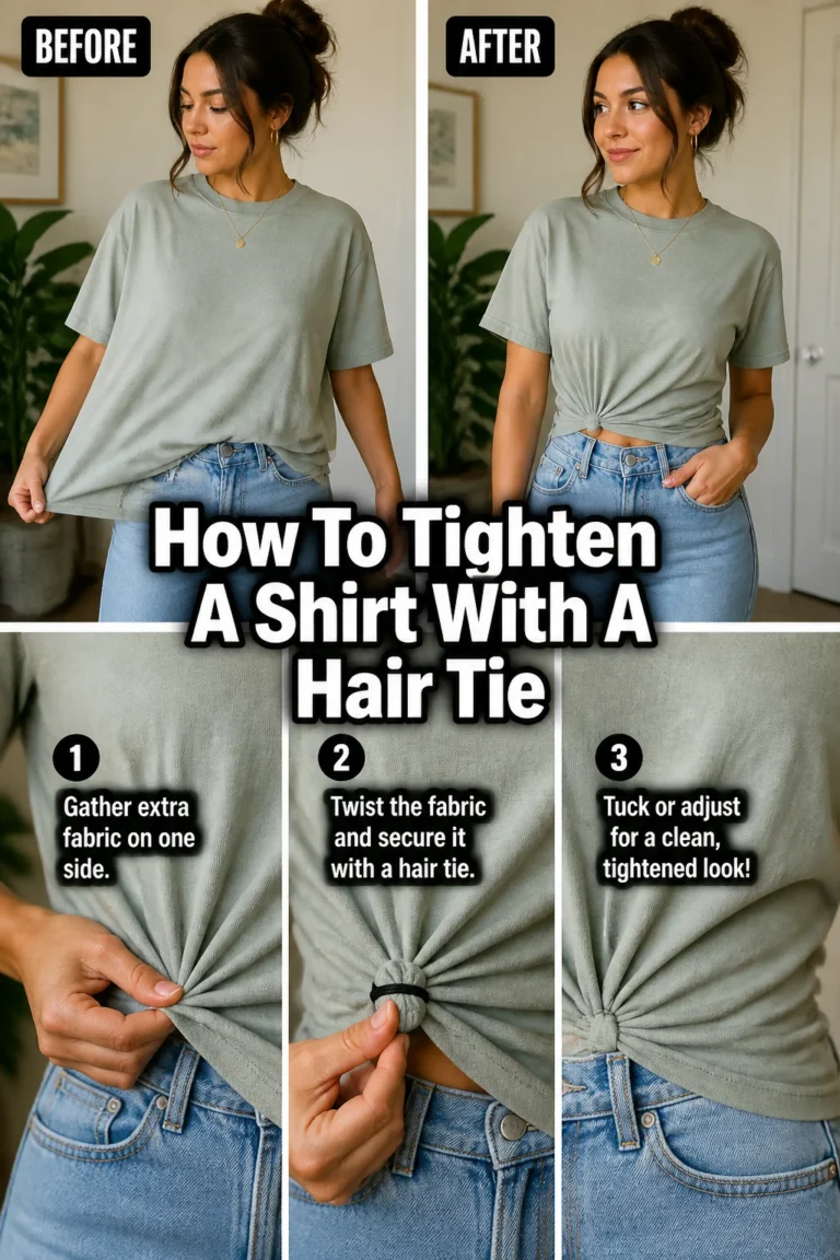 👕 How To Tighten A Shirt With A Hair Tie