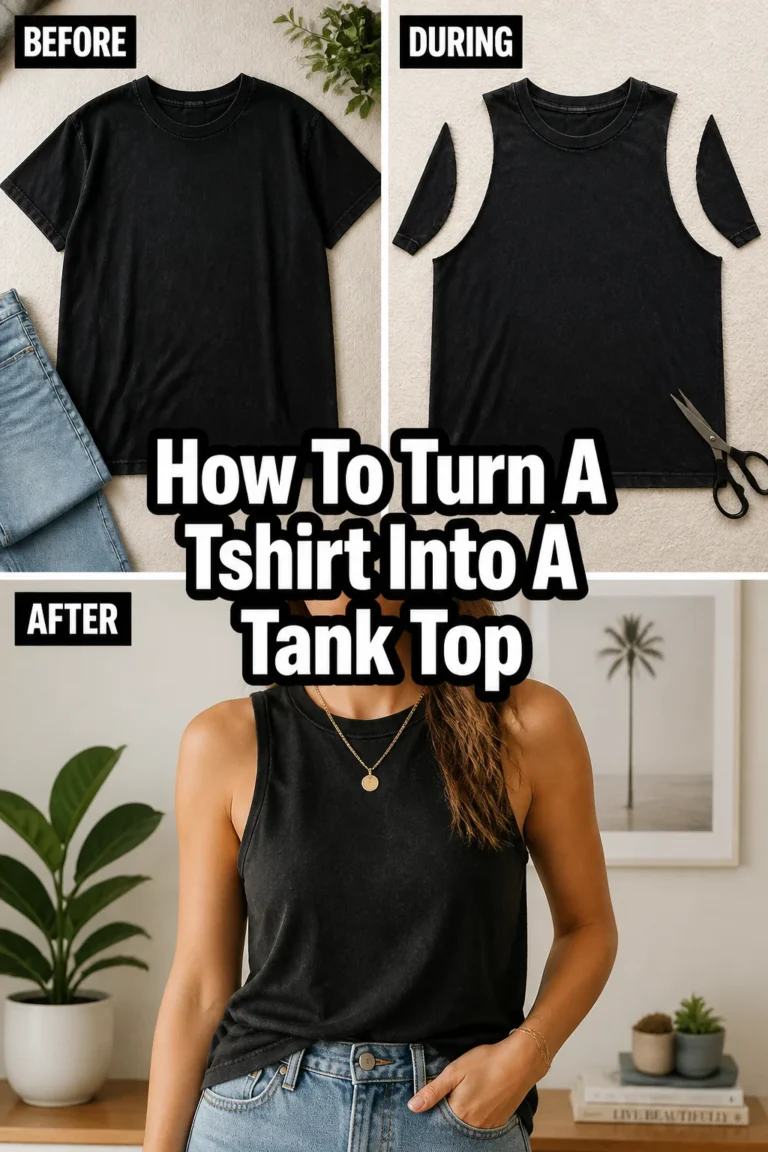 ✂️ How To Turn A Tshirt Into A Tank Top