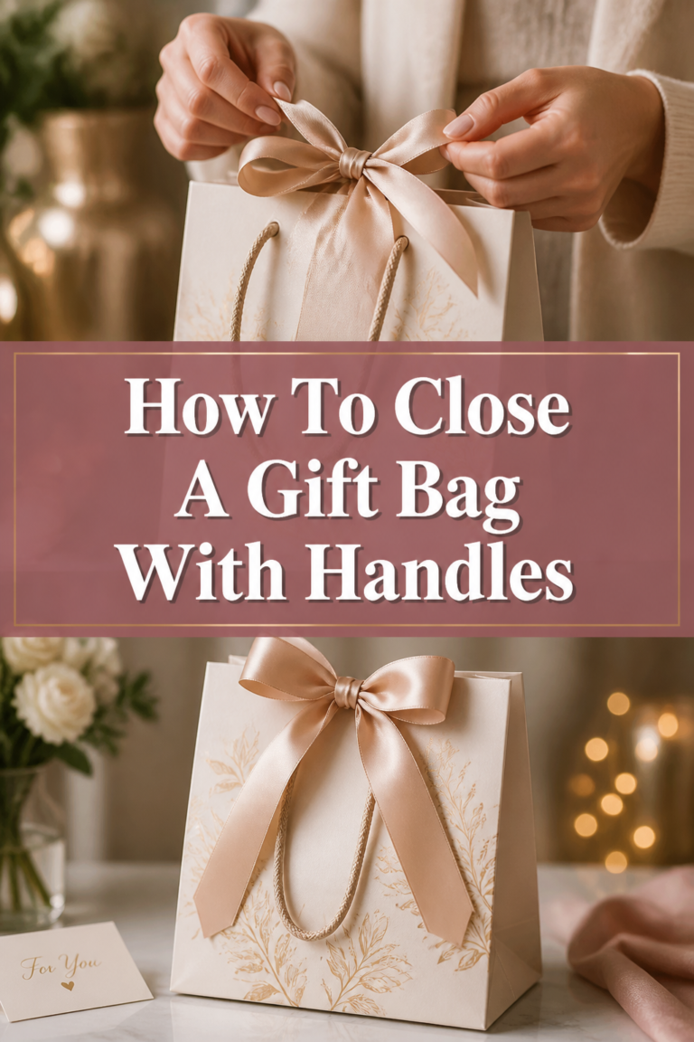 🎁 How To Close A Gift Bag With Handles
