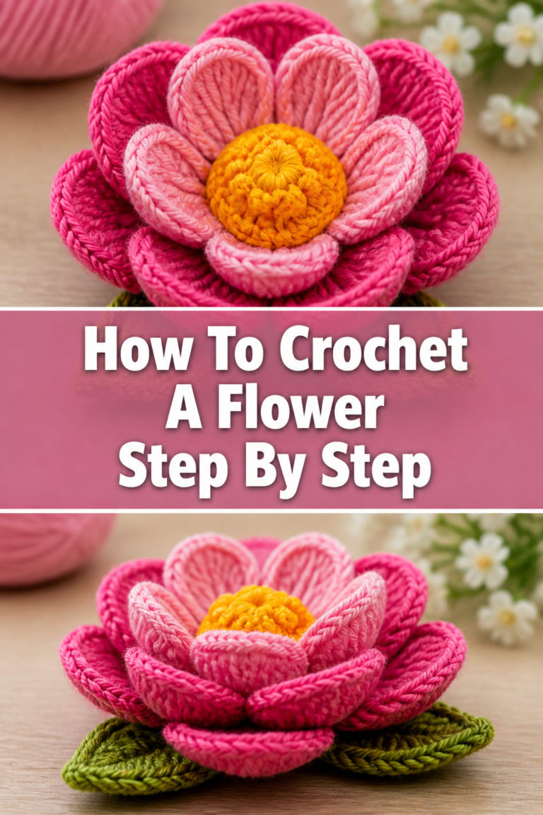 🌸 How To Crochet A Flower Step By Step