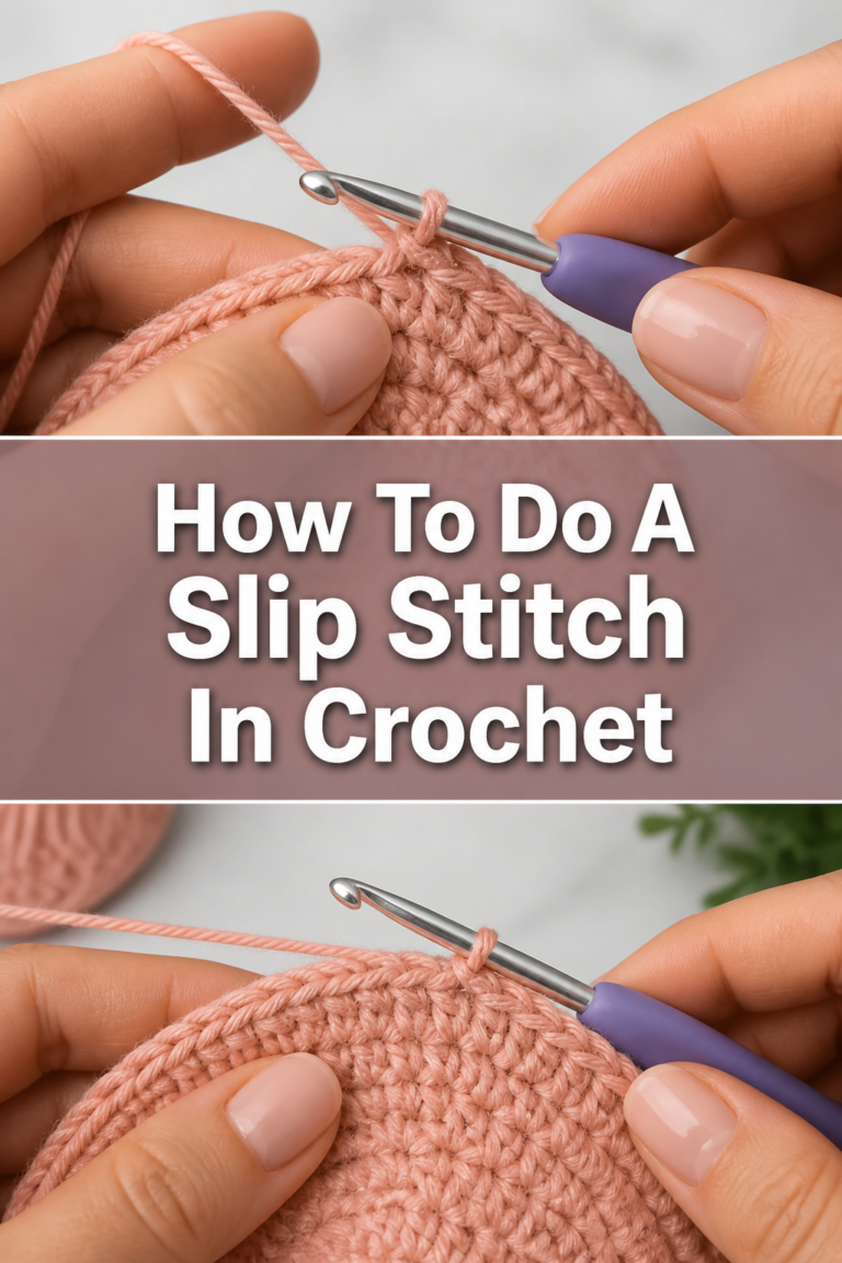 🧶 How To Do A Slip Stitch In Crochet