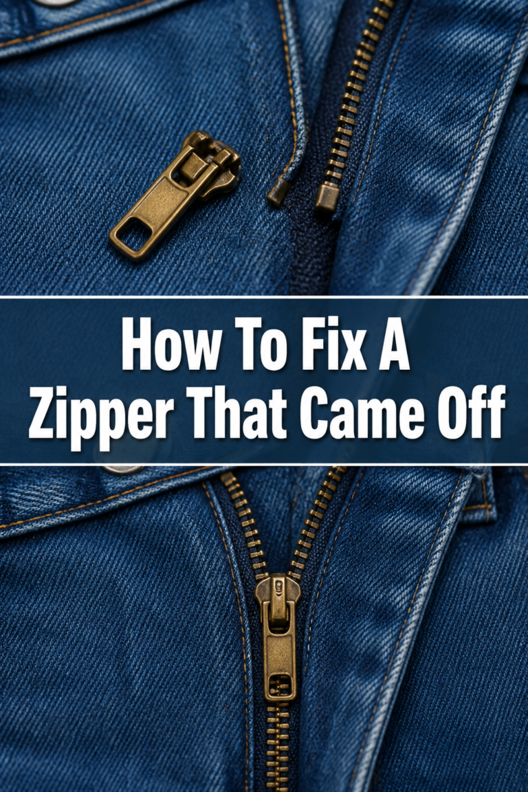 🧵 How To Fix A Zipper That Came Off