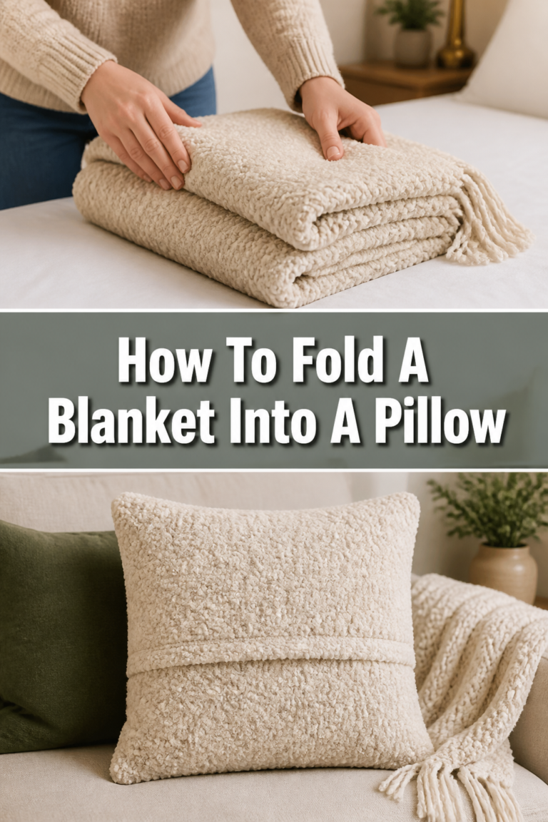 🛏️ How To Fold A Blanket Into A Pillow