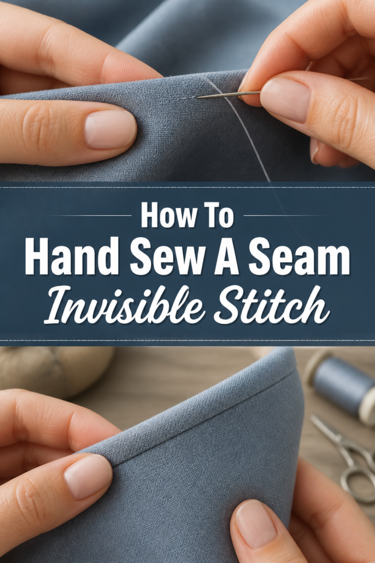 🧵 How To Hand Sew A Seam Invisible Stitch