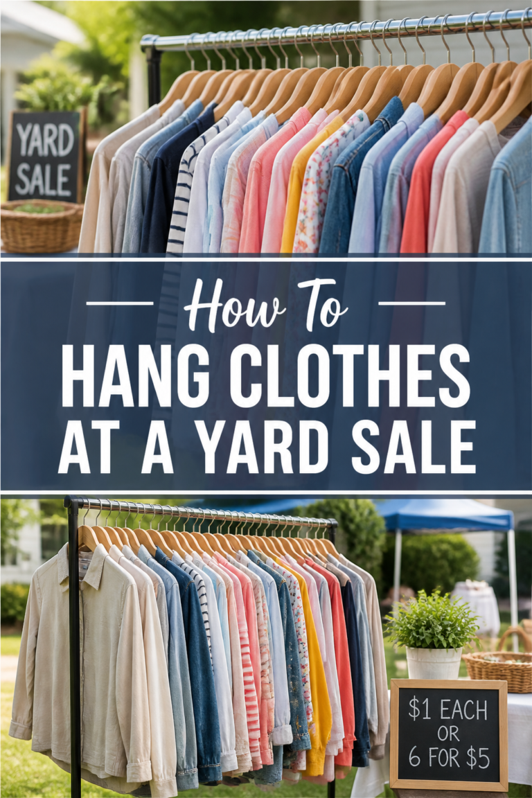 👕 How To Hang Clothes At A Yard Sale