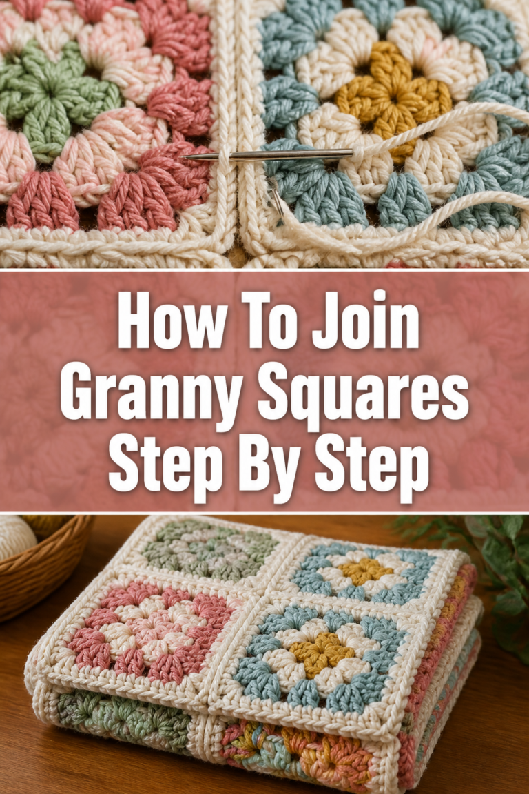 🧶 How To Join Granny Squares Step By Step