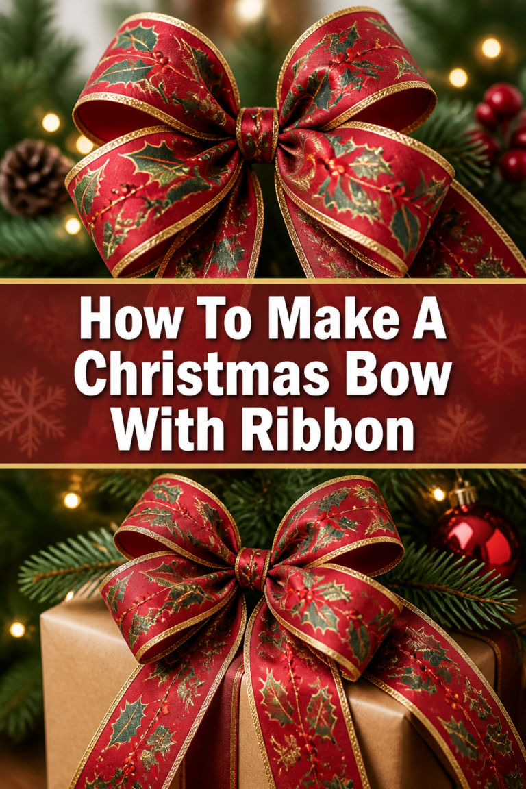 🎀 How To Make A Christmas Bow With Ribbon