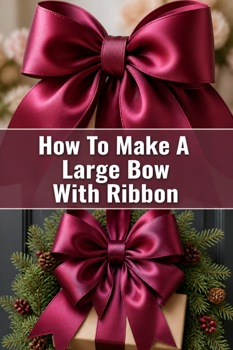 💡 How To Make A Large Bow With Ribbon
