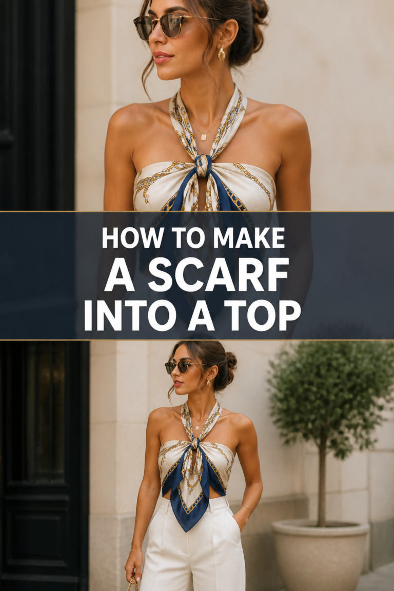🧣 How To Make A Scarf Into A Top