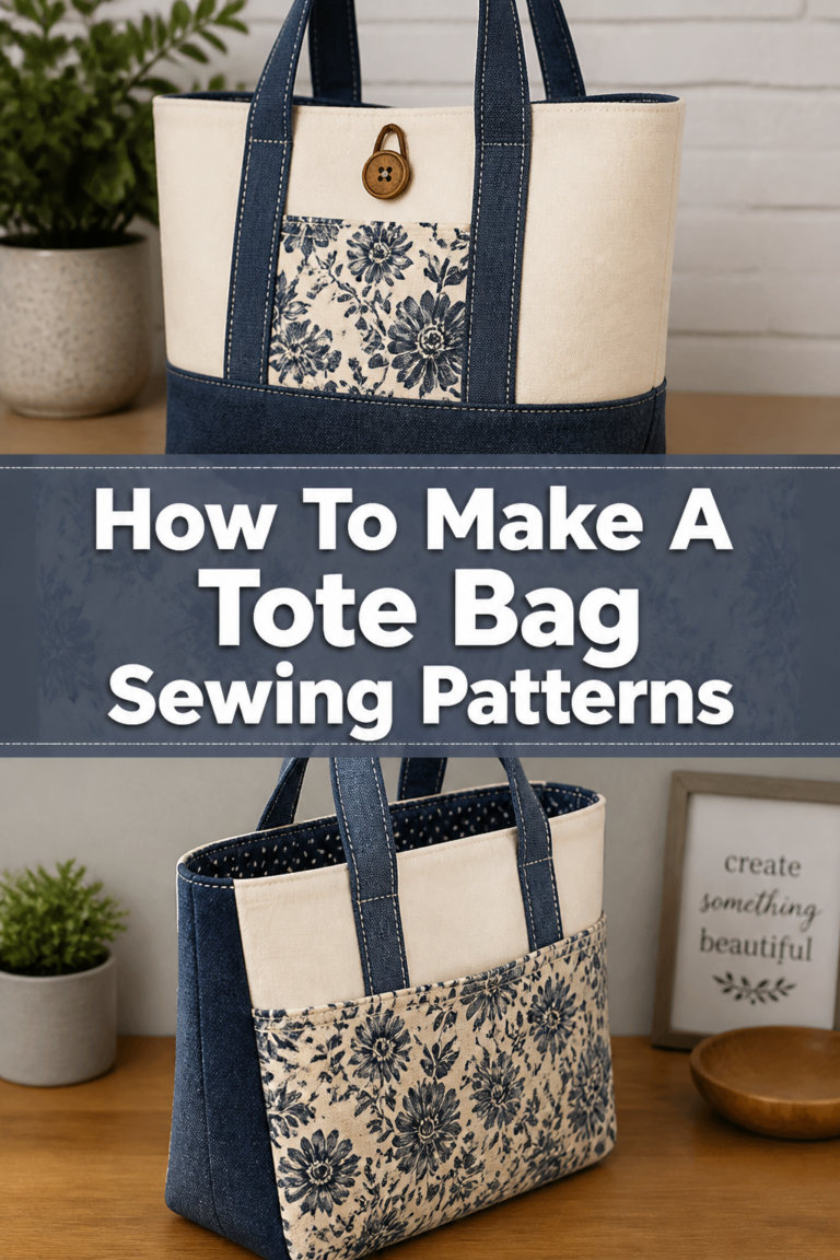 🧵 How To Make A Tote Bag Sewing Patterns