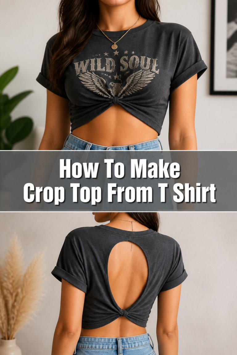 👕 How To Make Crop Top From T Shirt