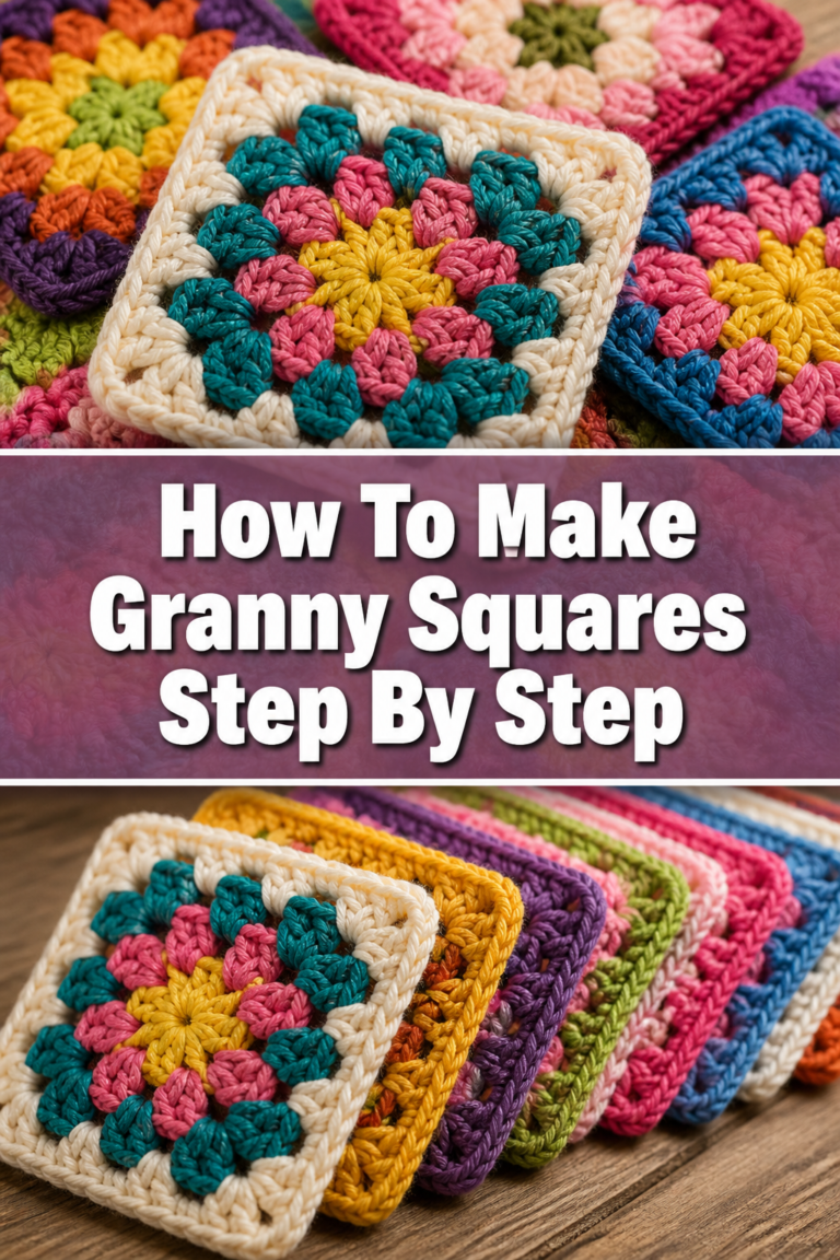 🧶 How To Make Granny Squares Step By Step
