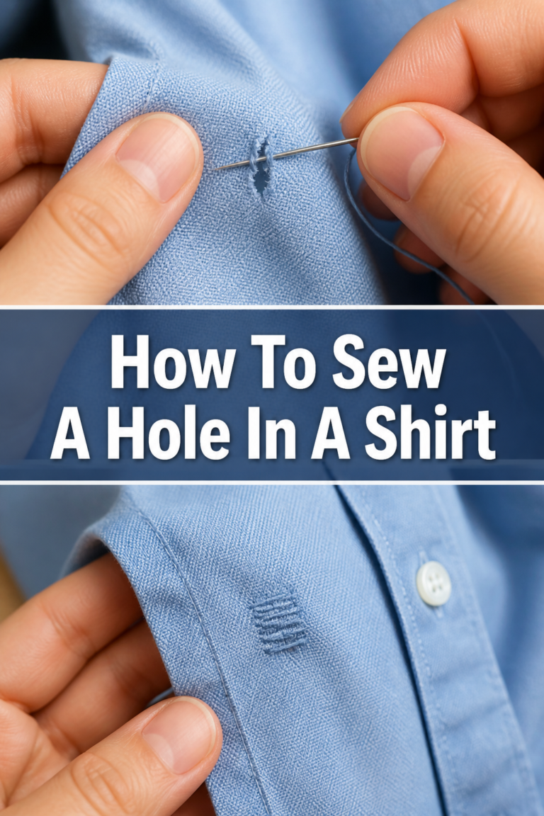 🧵 How To Sew A Hole In A Shirt
