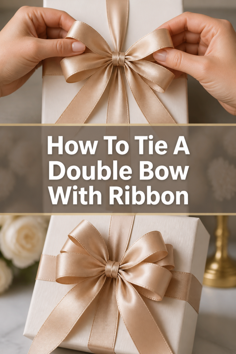 🌟 How To Tie A Double Bow With Ribbon