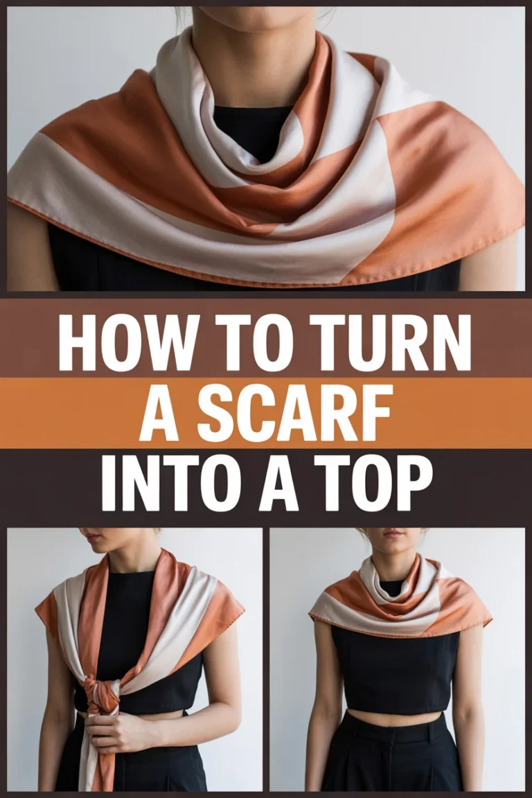 ✨ How To Turn A Scarf Into A Top