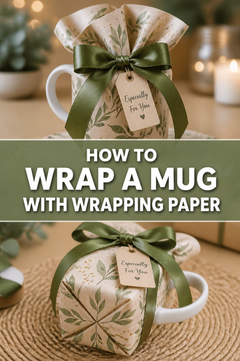 🎁 How To Wrap A Mug With Wrapping Paper