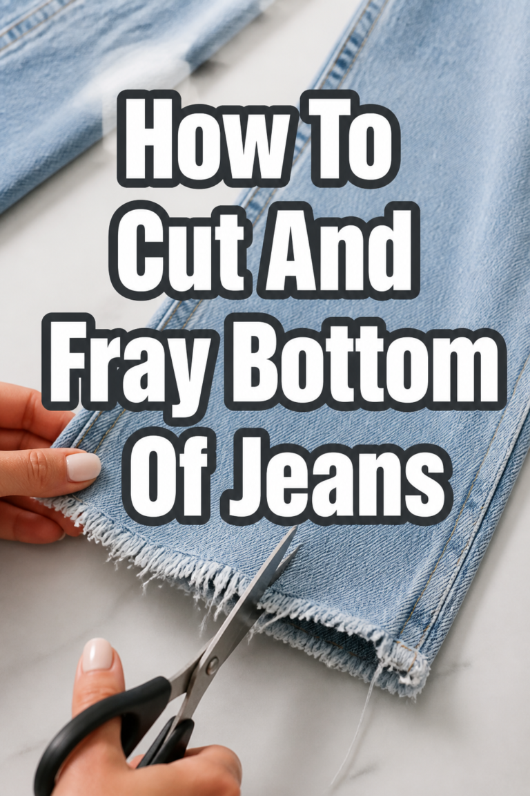 👖 How To Cut And Fray Bottom Of Jeans