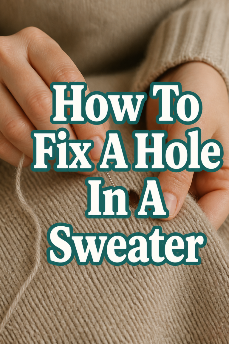 🧶 How To Fix A Hole In A Sweater