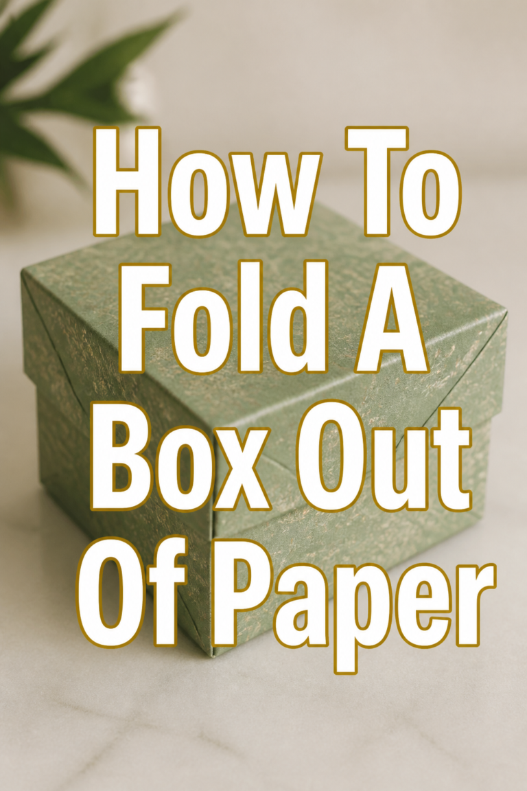 📦 How To Fold A Box Out Of Paper