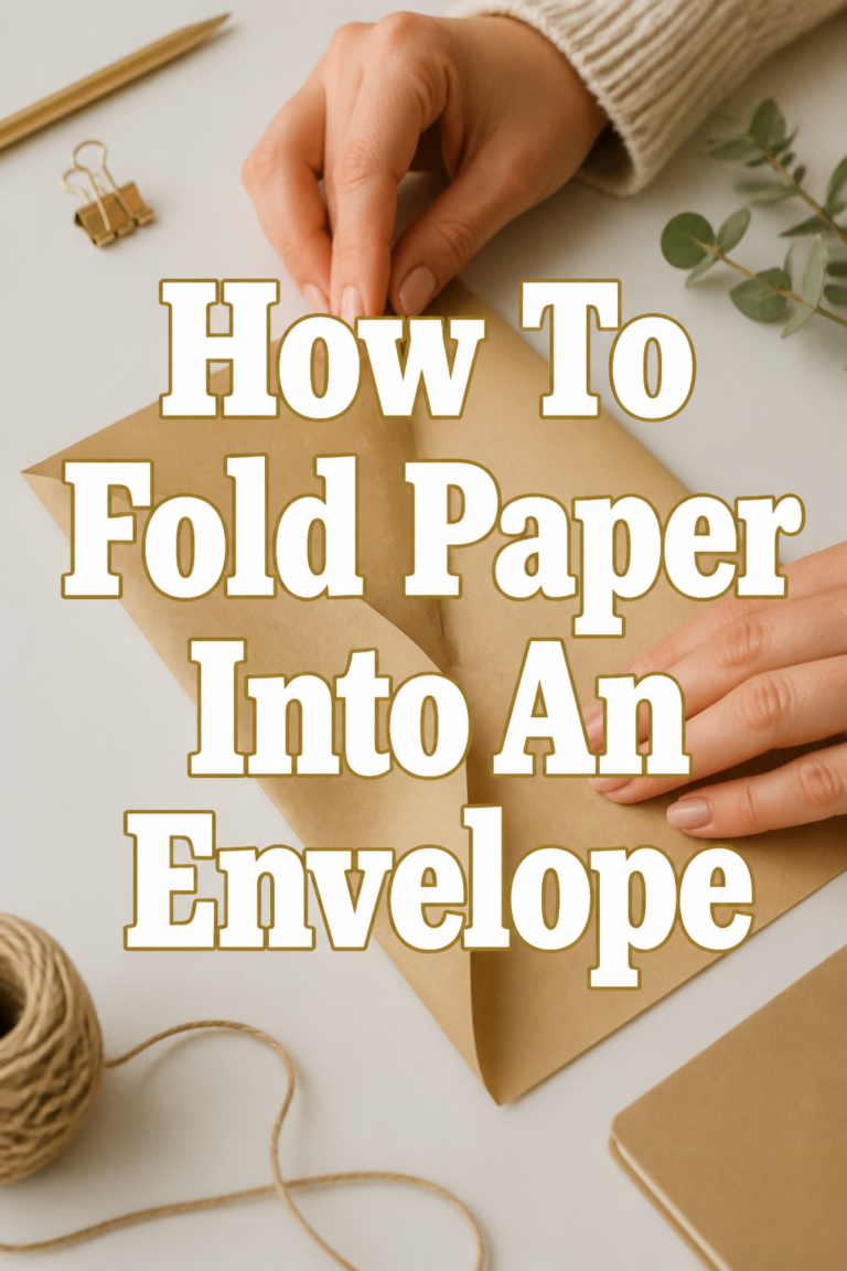 ✉️ How To Fold Paper Into An Envelope