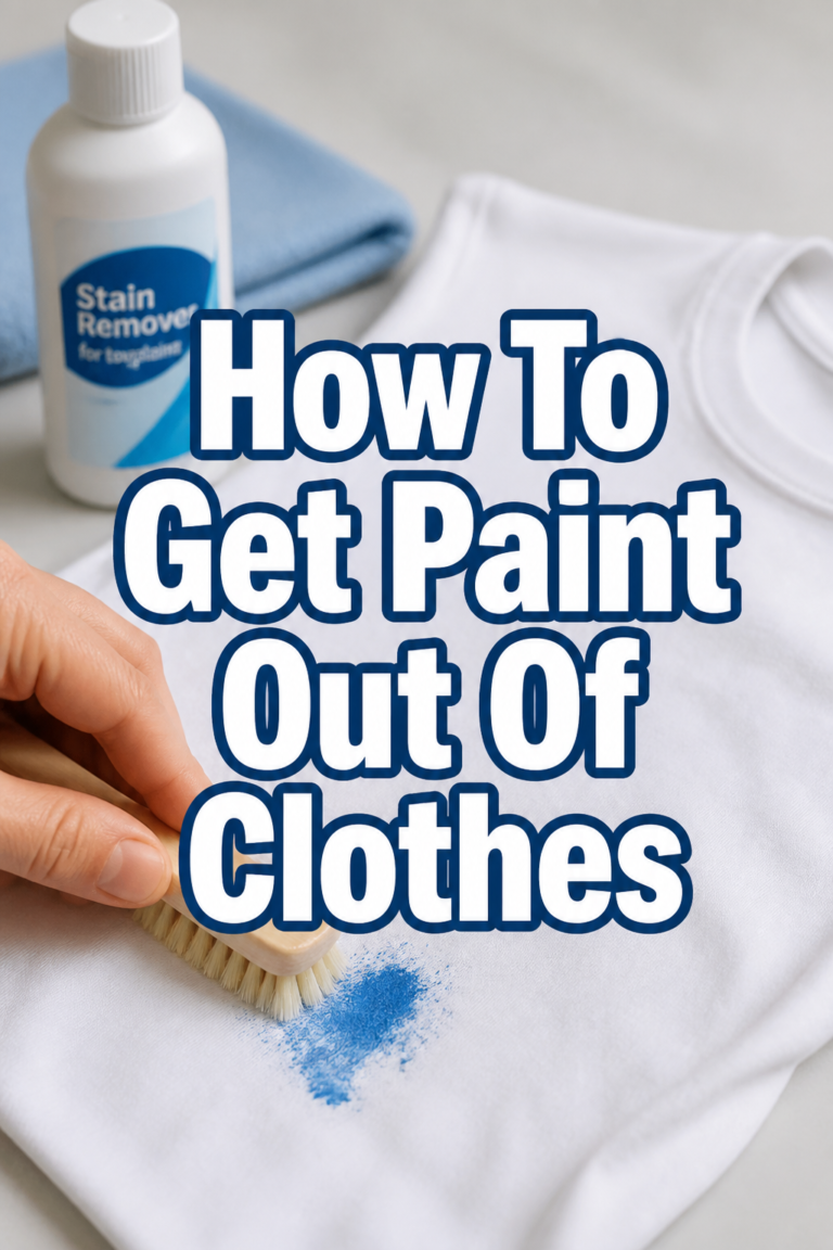 🎨 How To Get Paint Out Of Clothes