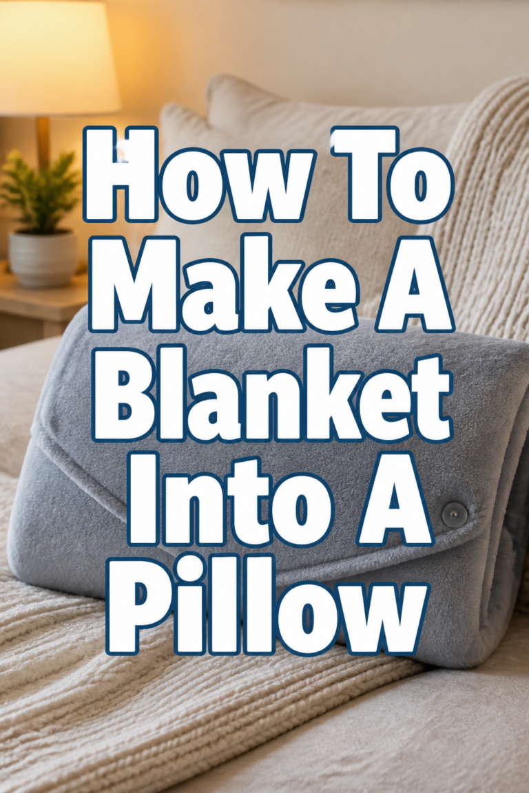 🛌 How To Make A Blanket Into A Pillow