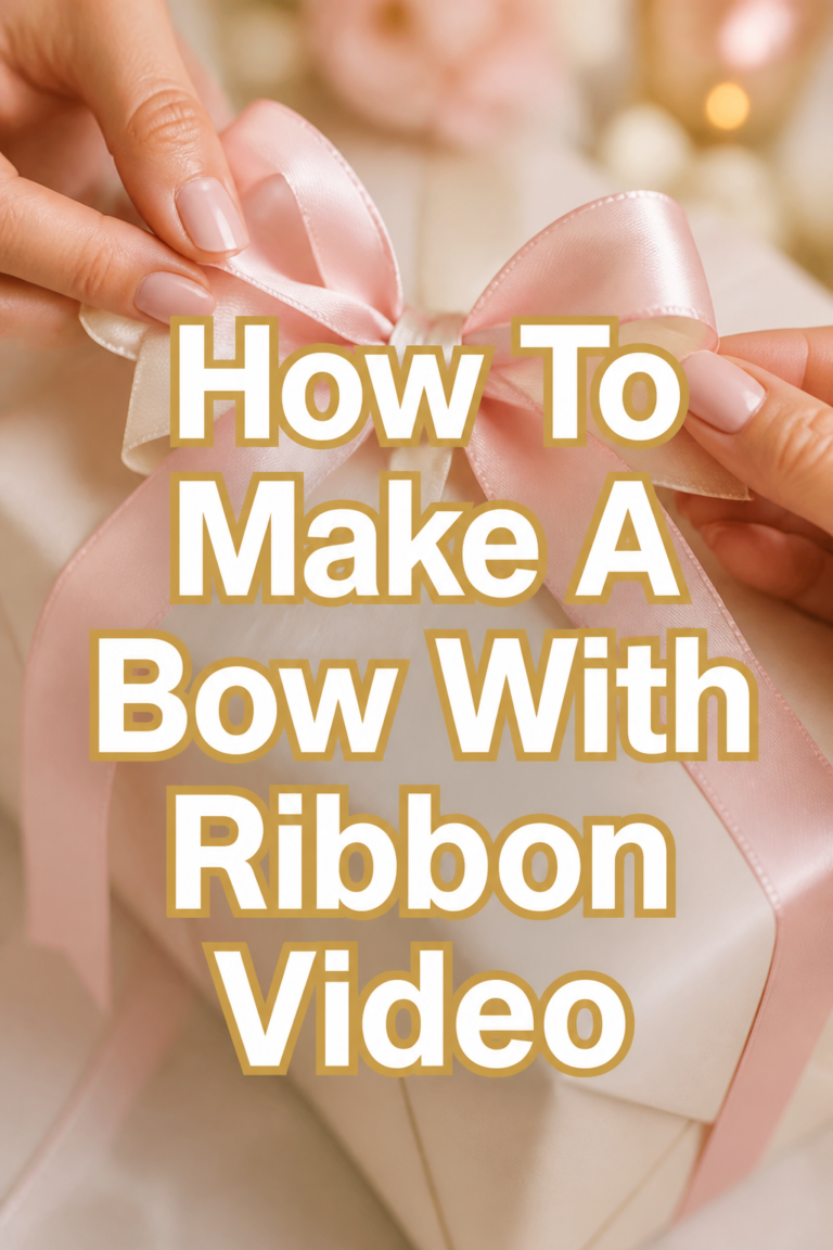 🎀 How To Make A Bow With Ribbon Video