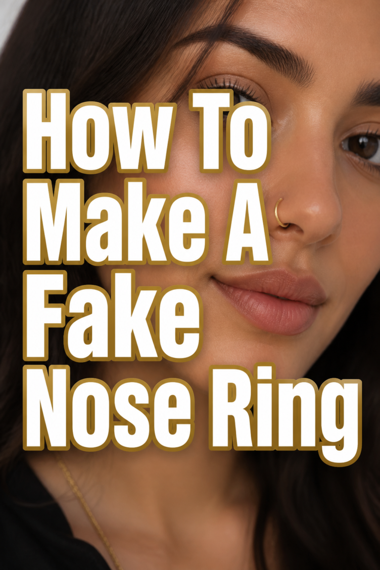 💍 How To Make A Fake Nose Ring