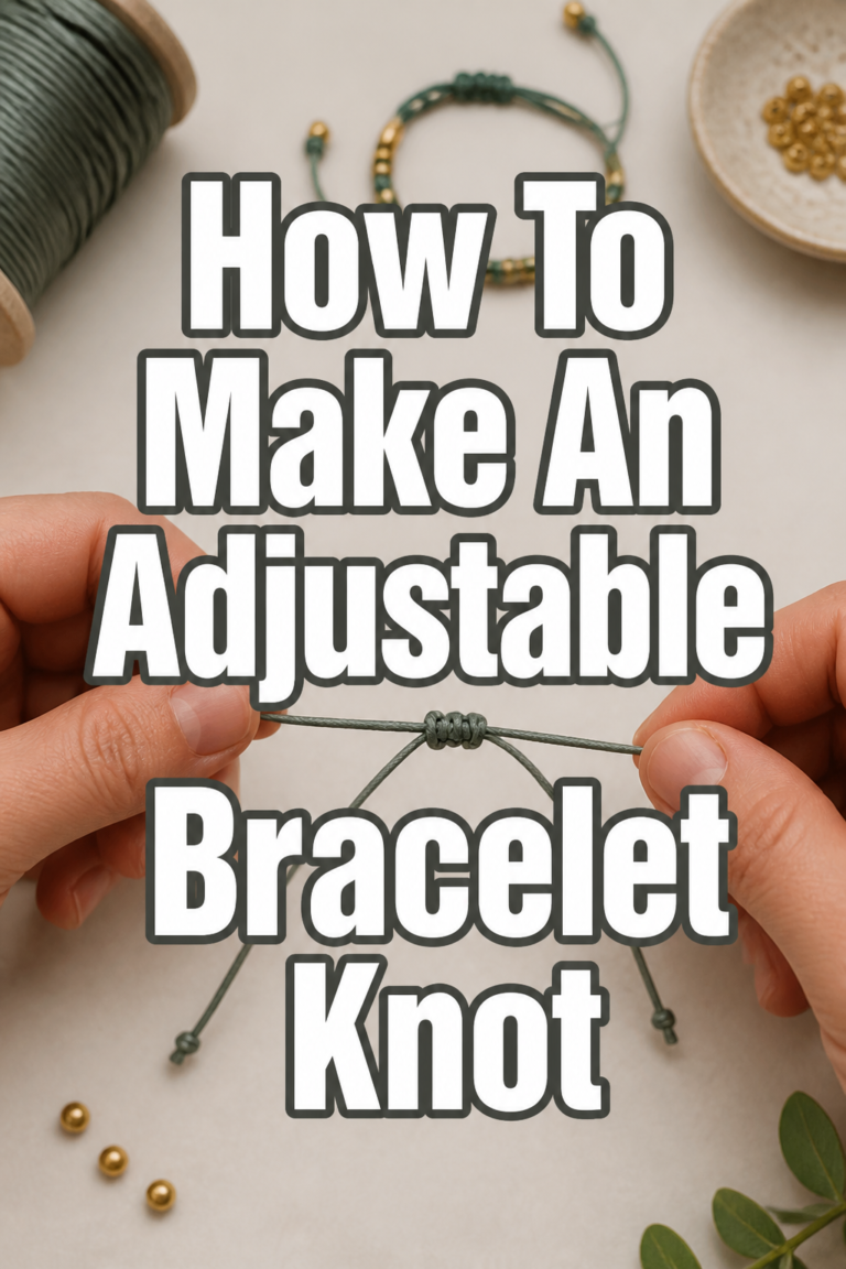✨ How To Make An Adjustable Bracelet Knot