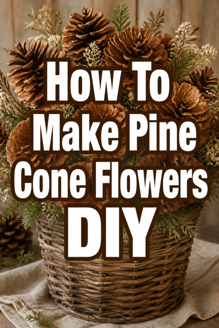 🌲 How To Make Pine Cone Flowers DIY