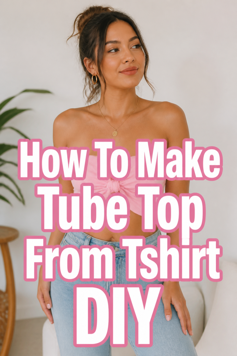 ✨ How To Make Tube Top From Tshirt DIY