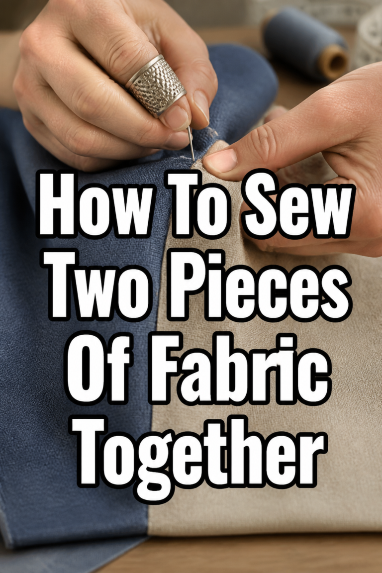 🧵 How To Sew Two Pieces Of Fabric Together