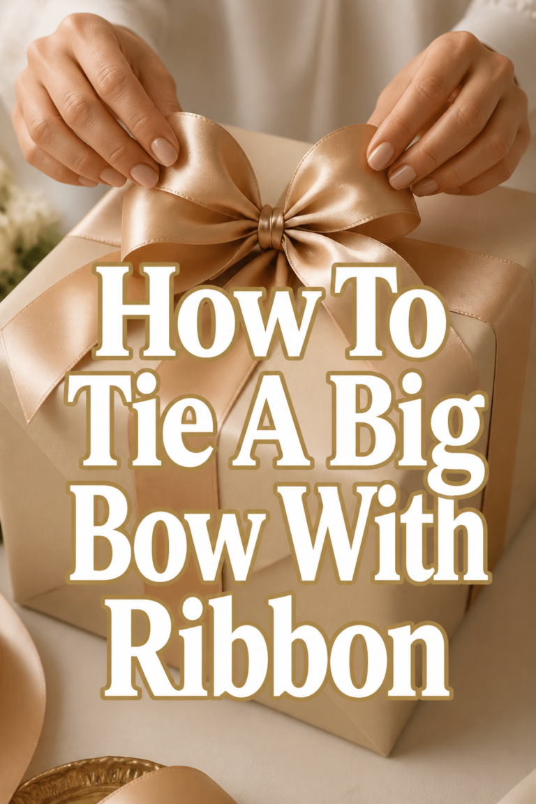 🎀 How To Tie A Big Bow With Ribbon