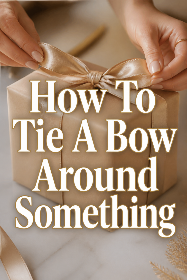 🎀 How To Tie A Bow Around Something